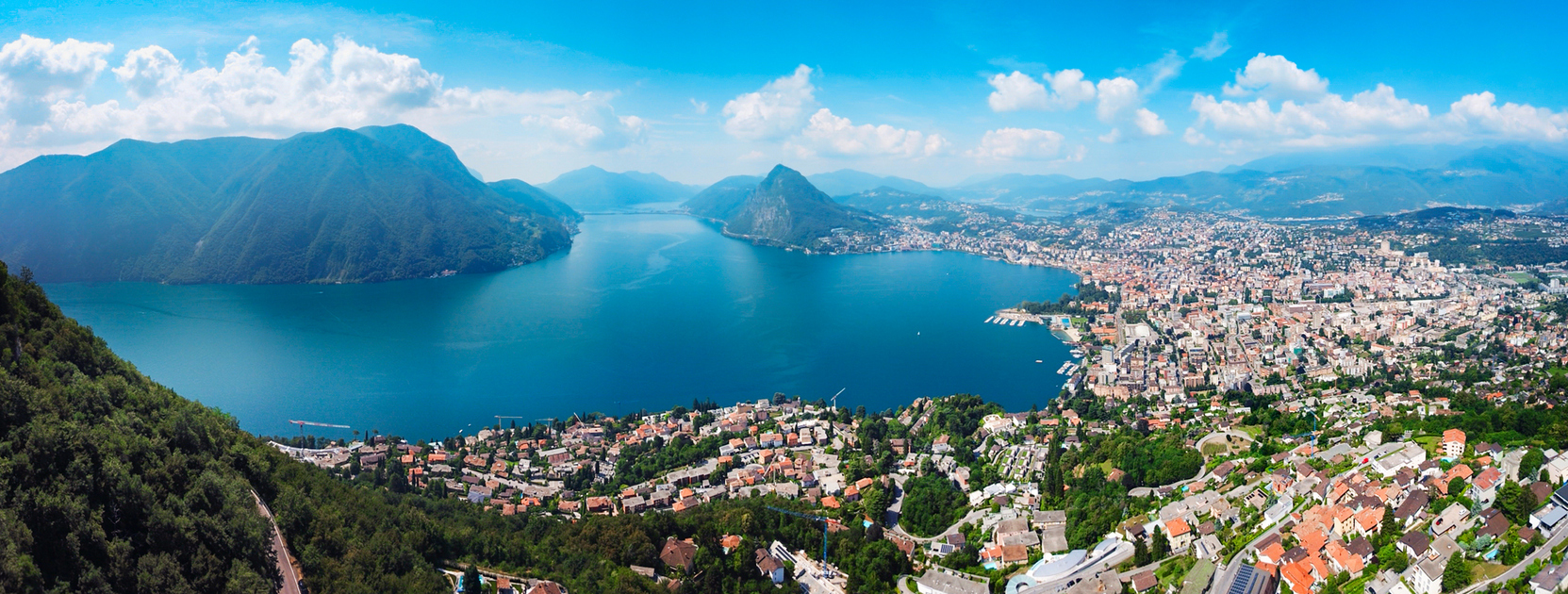 Lugano city panoramic